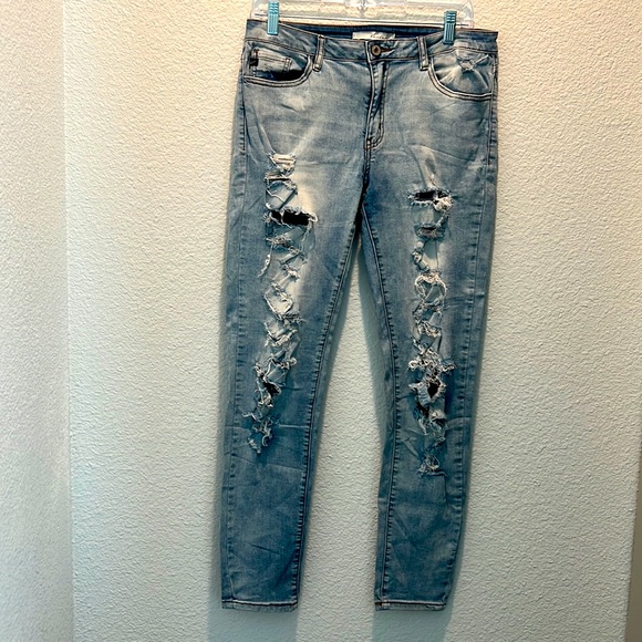 KANCAN ESTILO DISTRESSED JEANS SZ 11/29 - Picture 1 of 11